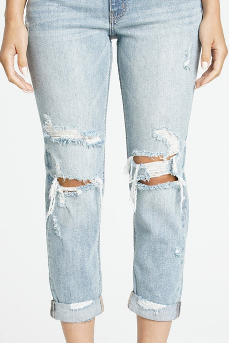 Frankie Mid Rise Girlfriend Jeans