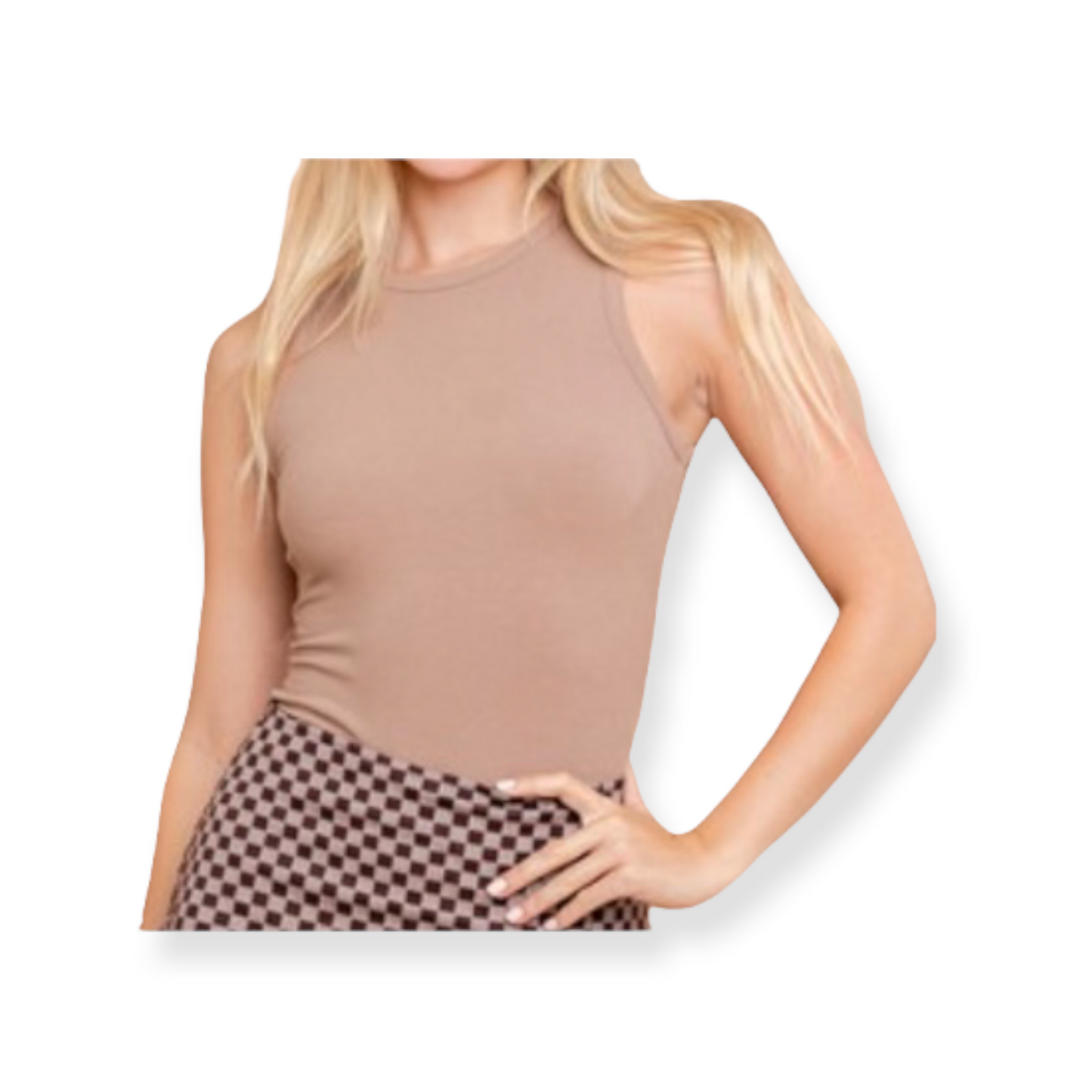 Tan Sleeveless Bodysuit