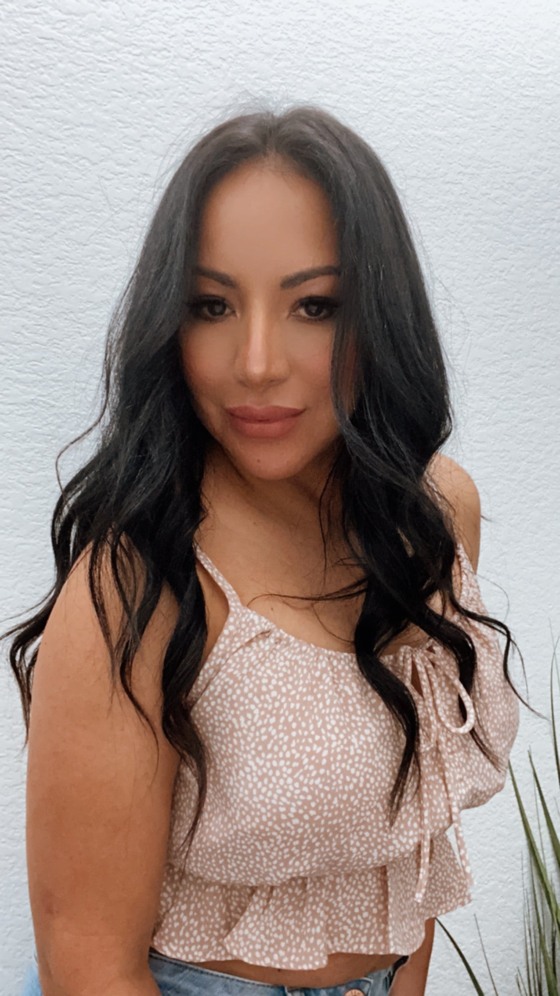 Misty Rose Smocked Waist Cami