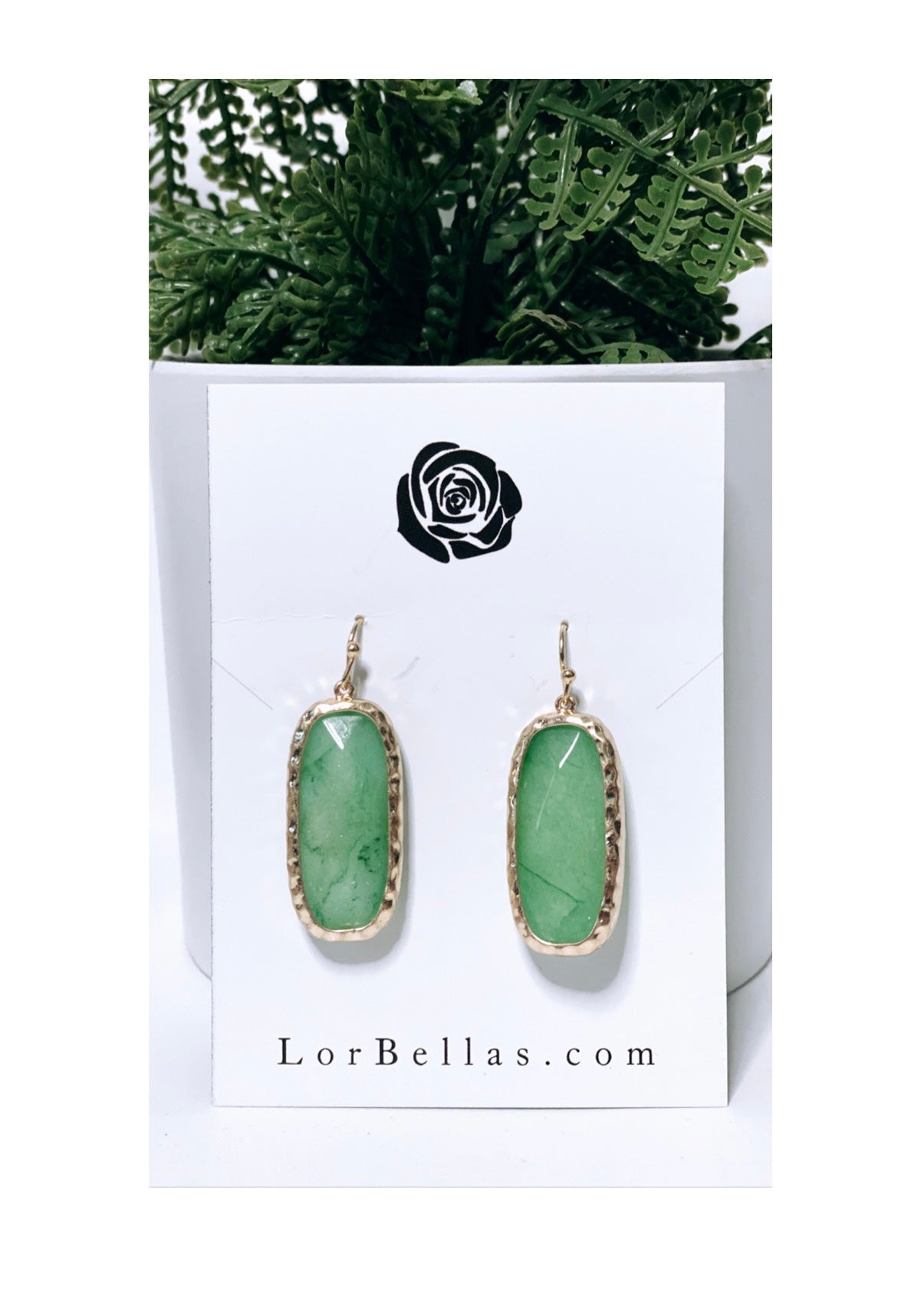 Green Stone Earrings