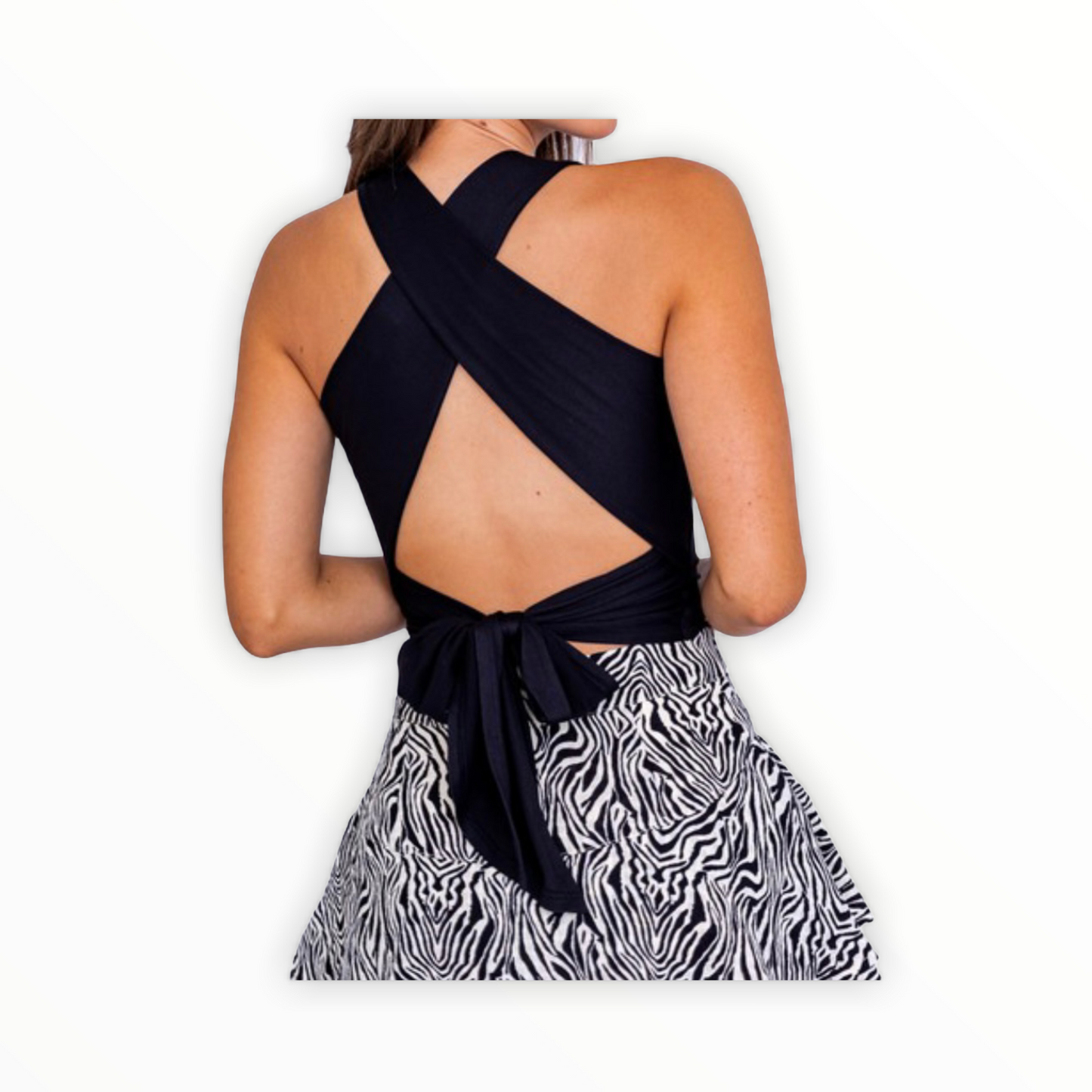 Black Back Criss Cross Top