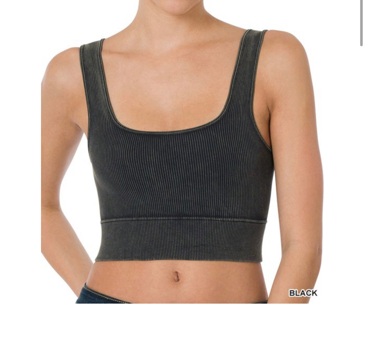 Black Cropped Tank