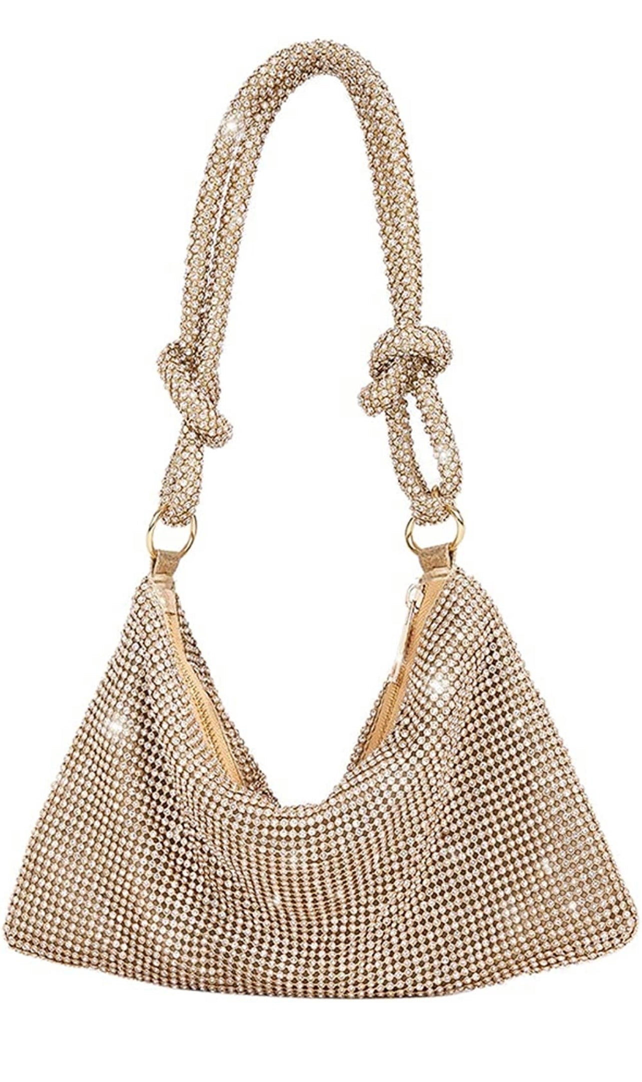 Gold Knotted Rhinestone Mini