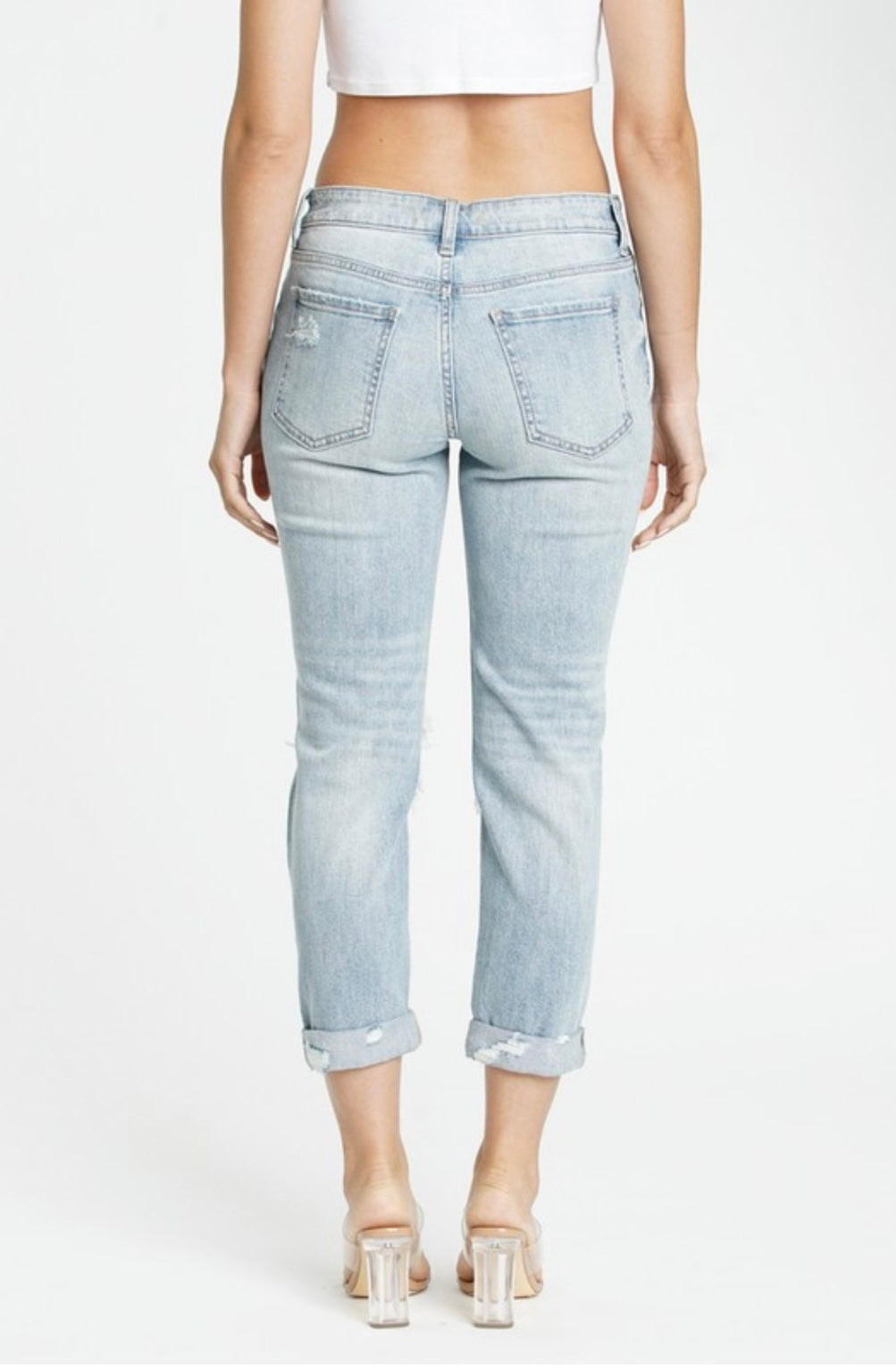 Frankie Mid Rise Girlfriend Jeans