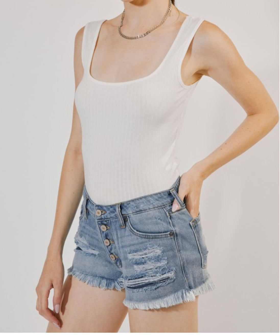 Kan Can Mid Rise Boyfriend Shorts