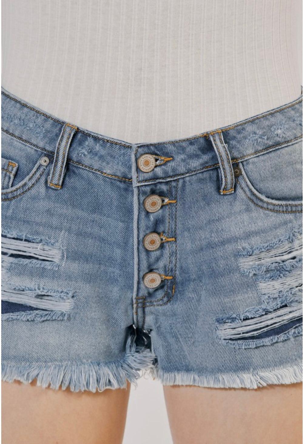 Kan Can Mid Rise Boyfriend Shorts