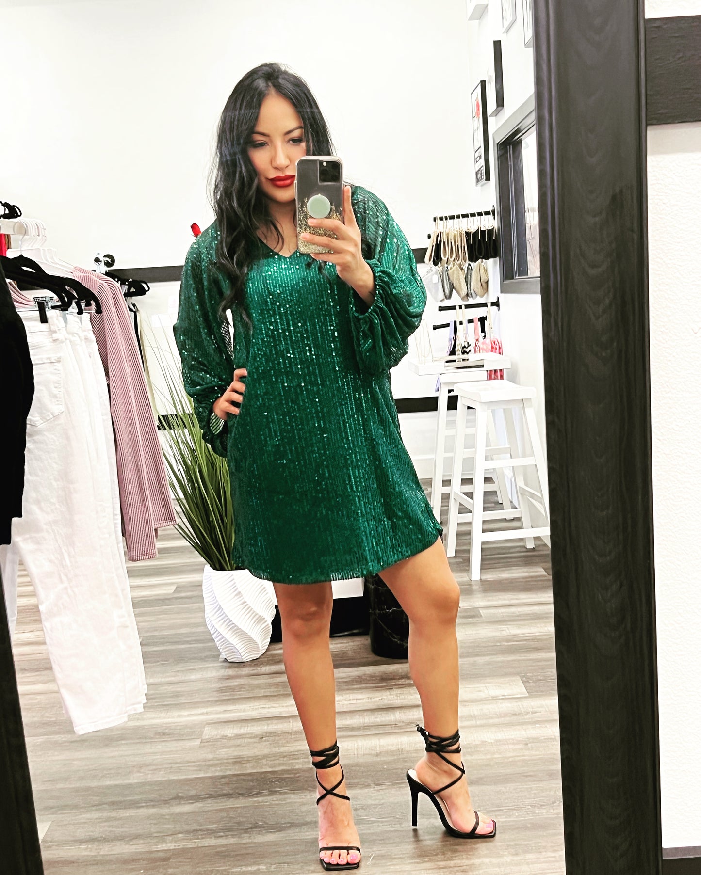 Madison Dress - Hunter Green