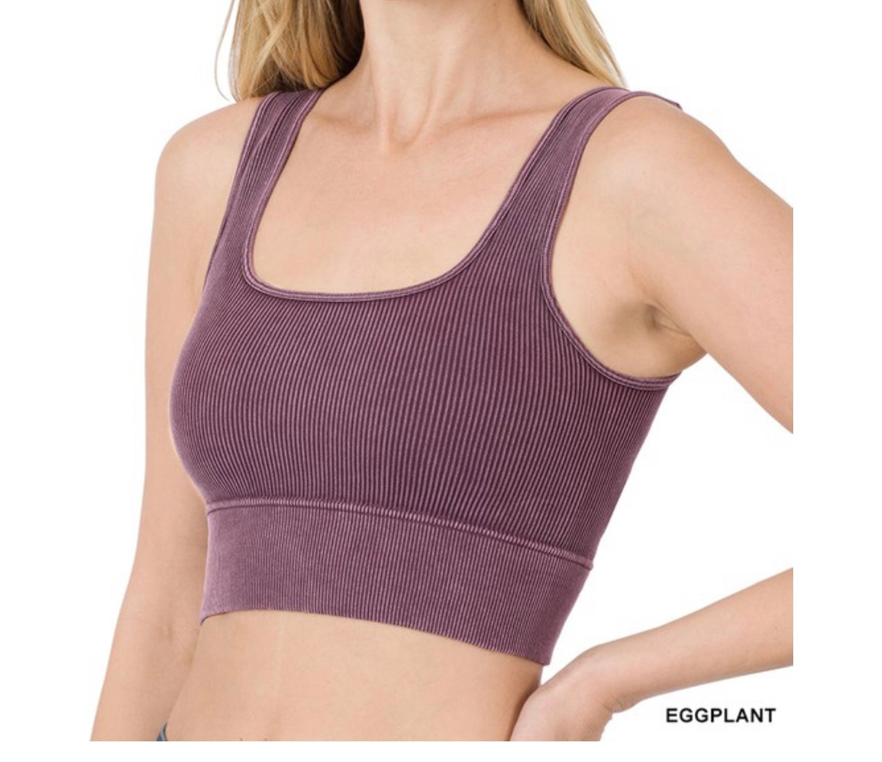 Eggplant Cropped Tank