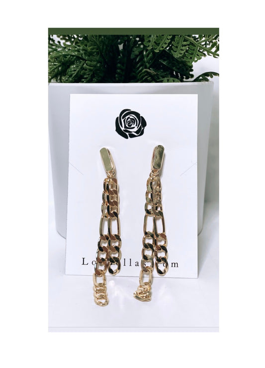 Gold Flat Chain earrings